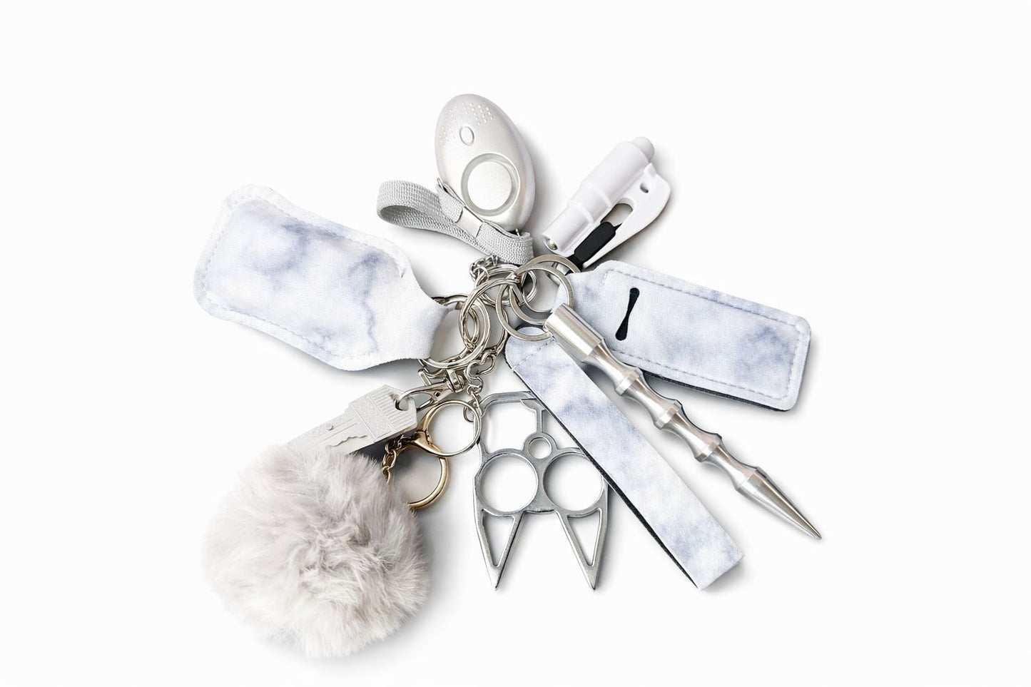 Safety Chic Set – 9 Delige Vrouwen Veiligheids Sleutelhanger