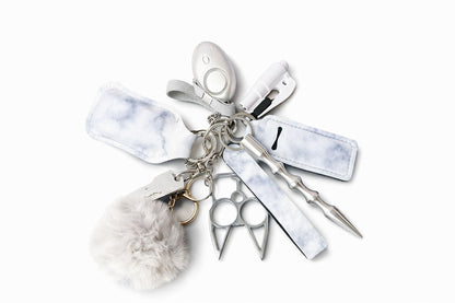 Safety Chic Set – 9 Delige Vrouwen Veiligheids Sleutelhanger