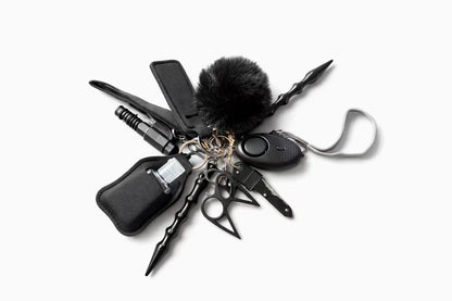 Safety Chic Set – 9 Delige Vrouwen Veiligheids Sleutelhanger