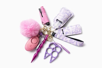 Safety Chic Set – 9 Delige Vrouwen Veiligheids Sleutelhanger